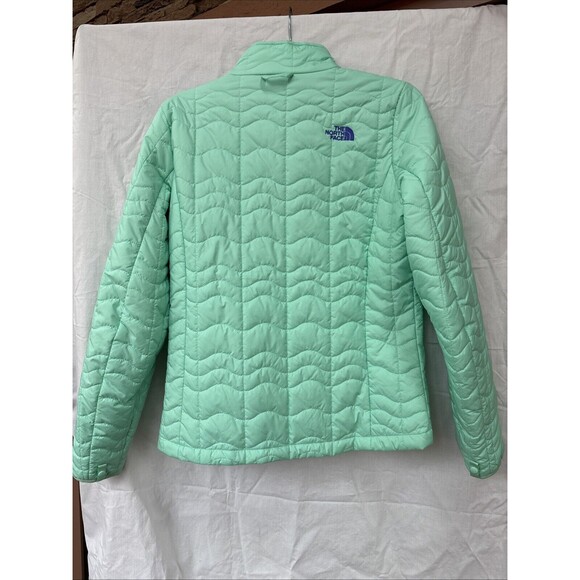 The North Face Light Puffer Jacket Women’s  Mint Green Insulated Size M - Picture 5 of 15